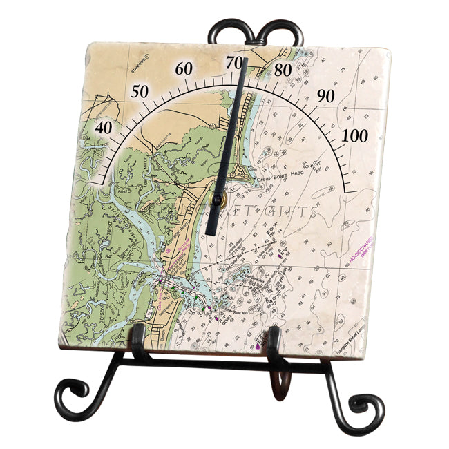 Hampton, NH  - Marble Thermometer