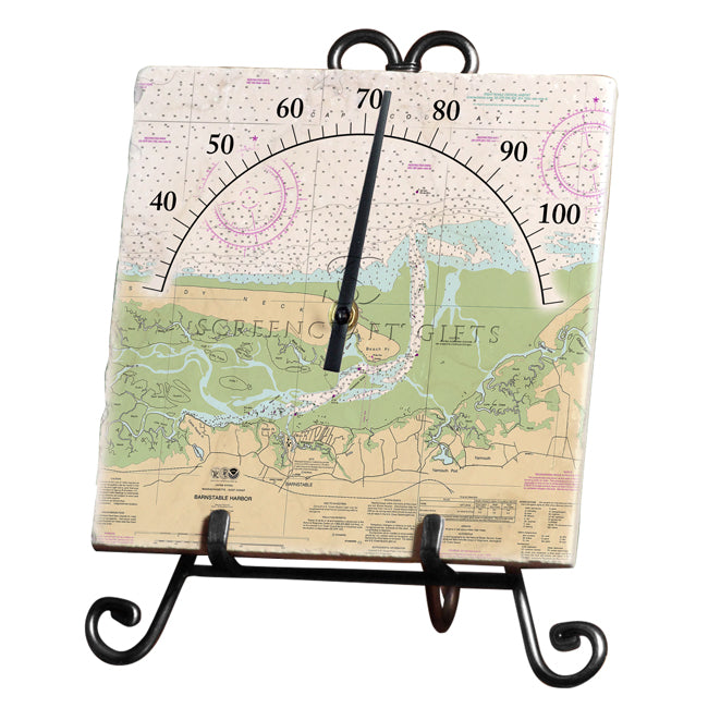Barnstable Harbor, MA - Marble Thermometer