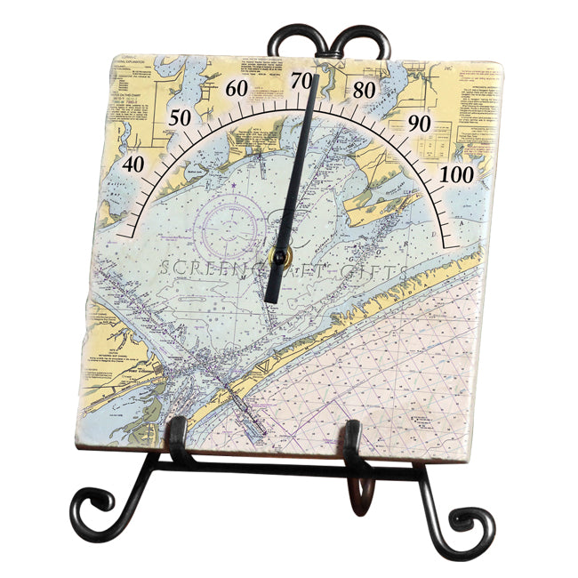Matagorda Bay, TX- Marble Thermometer