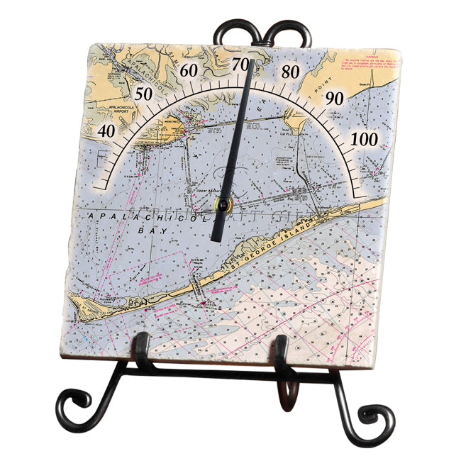 Apalachicola, FL- Marble Thermometer