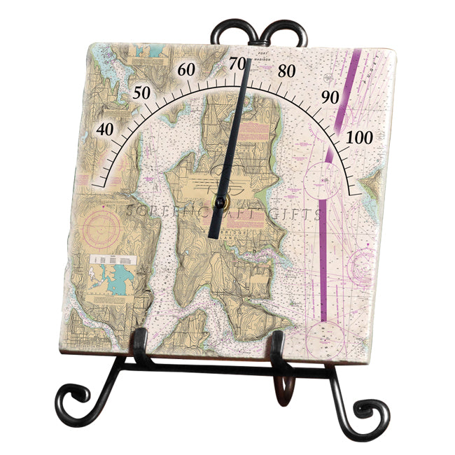 Bainbridge Island, WA -  Marble Thermometer