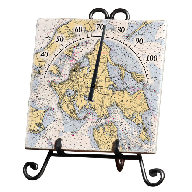 Shelter Island, NY- Marble Thermometer