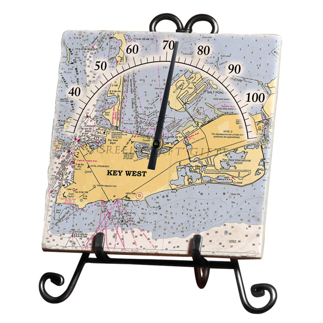 Key West, FL - Marble Thermometer