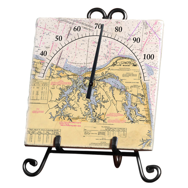 Cape Henry, VA  - Marble Thermometer