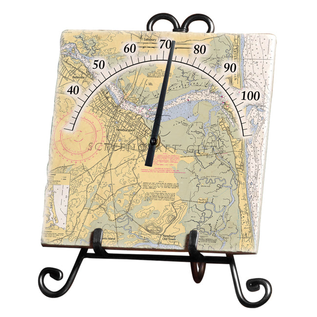 Newburyport, MA - Marble Thermometer