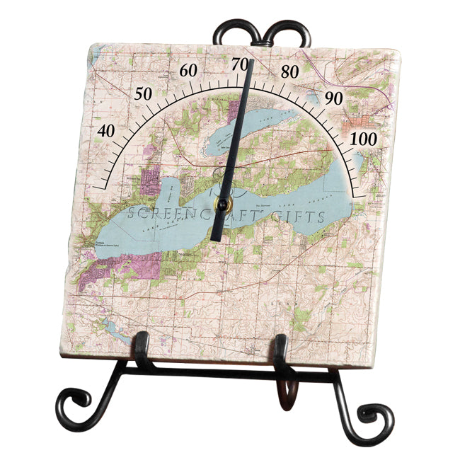 Lake Geneva, WI - Marble Thermometer