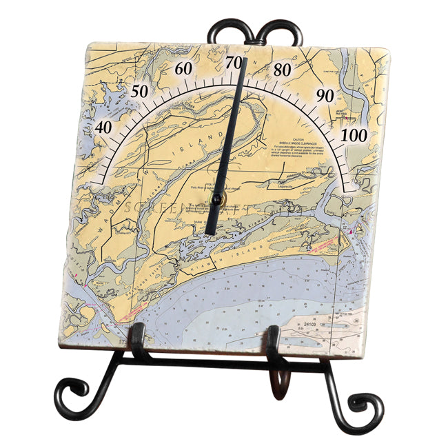 Kiawah Island, SC- Marble Thermometer