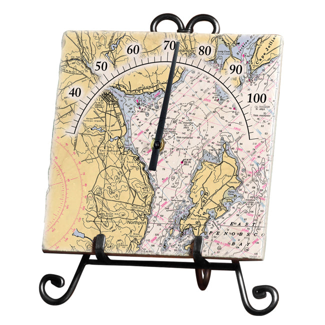 Belfast, ME  - Marble Thermometer
