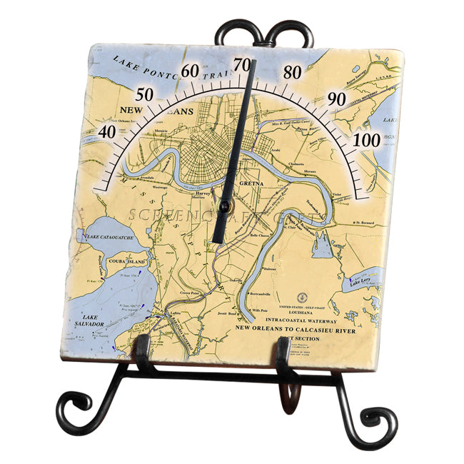 New Orleans, LA- Marble Thermometer