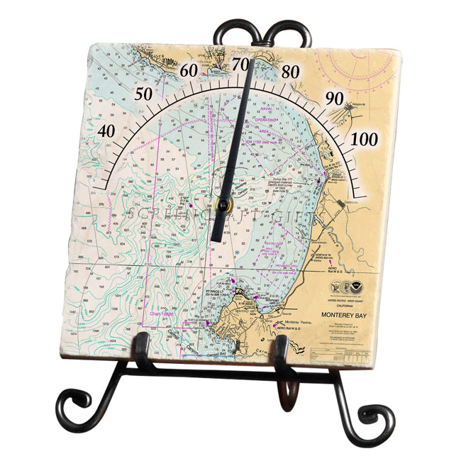 Monterey, CA -  Marble Thermometer