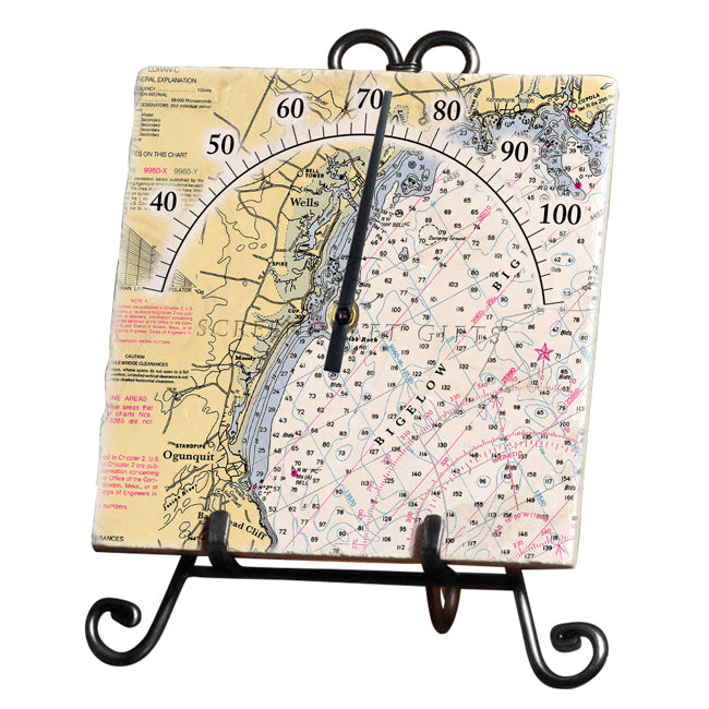 Wells Beach, ME - Marble Thermometer