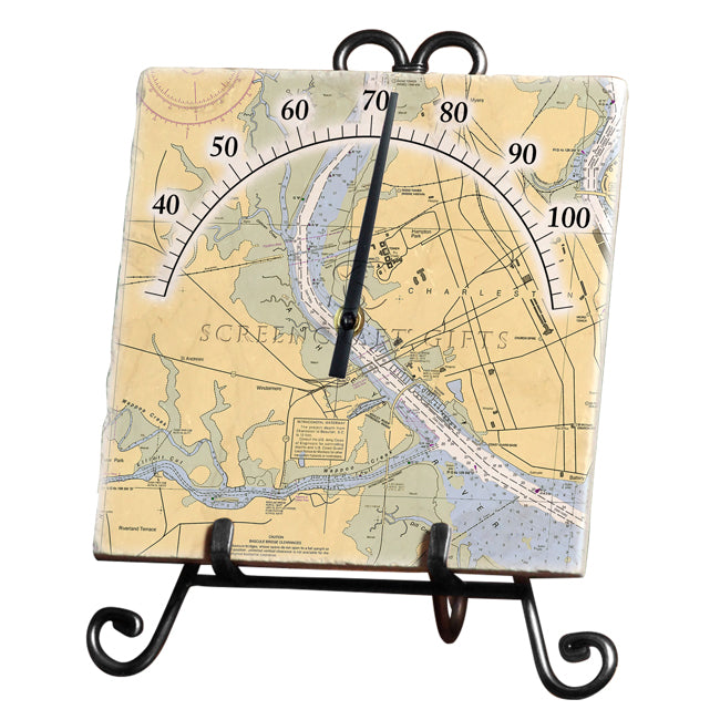 Ashley River, SC- Marble Thermometer