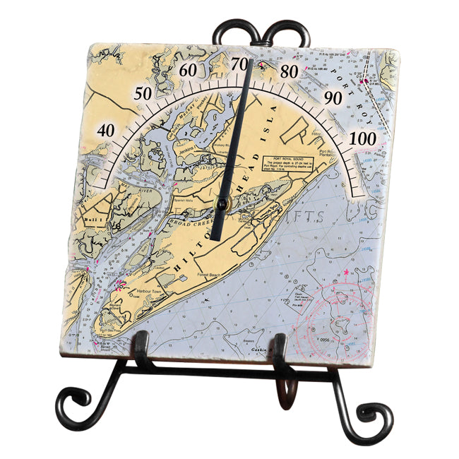 Hilton Head, SC - Marble Thermometer