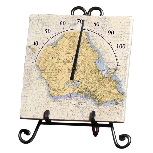 Oahu, HI- Marble Thermometer