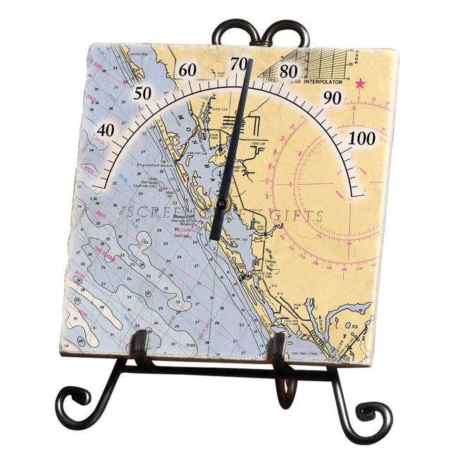 Manasota Key, FL  - Marble Thermometer