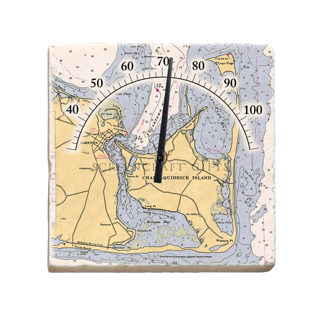 Chappaquiddick, MA- Marble Thermometer