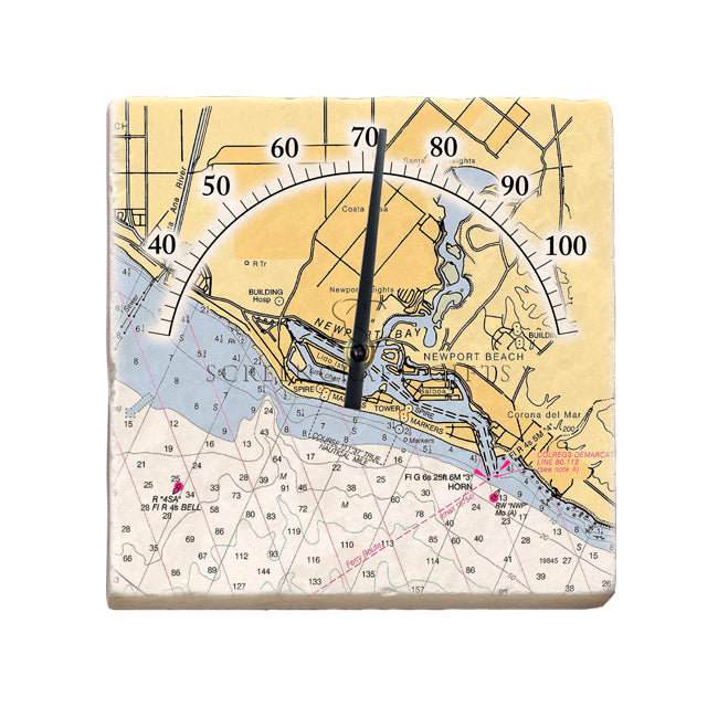Newport Beach, CA- Marble Thermometer