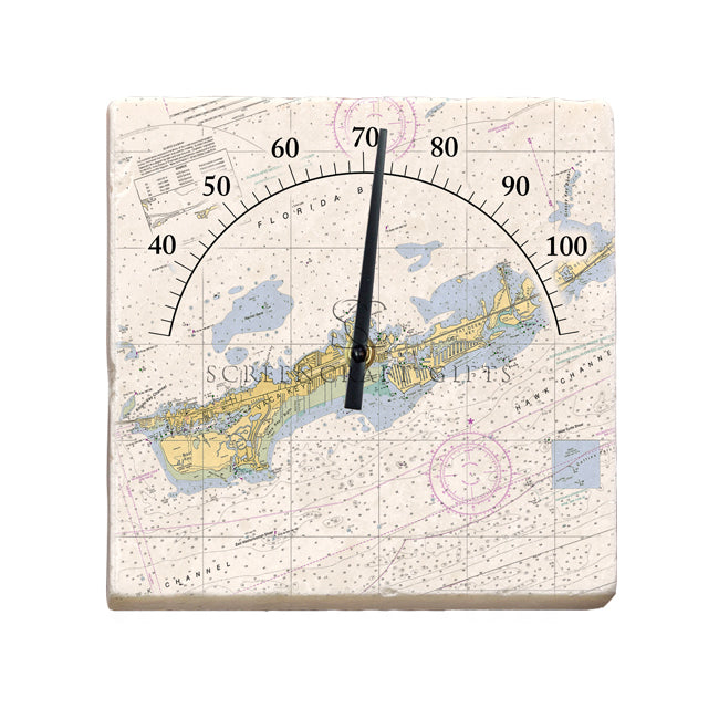 Marathon, FL - Marble Thermometer