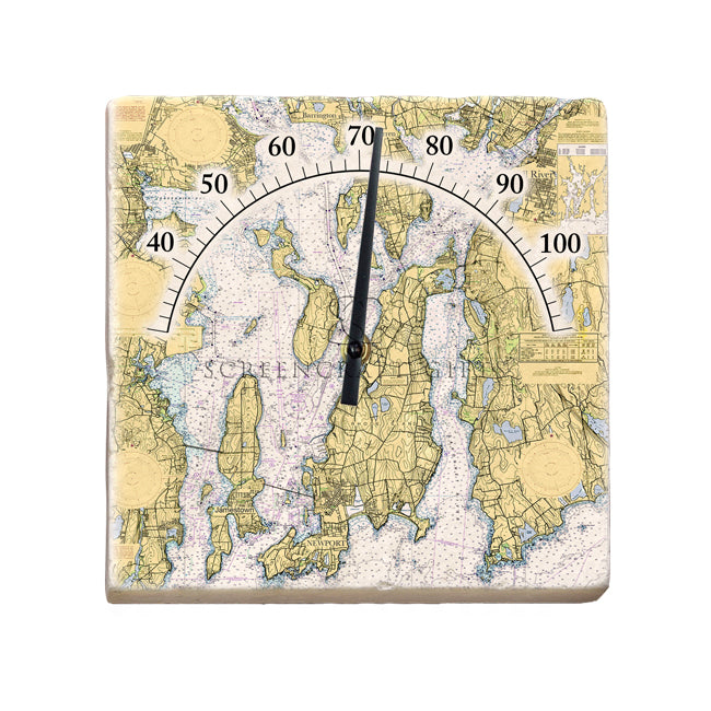 Narragansett Bay- Marble Thermometer