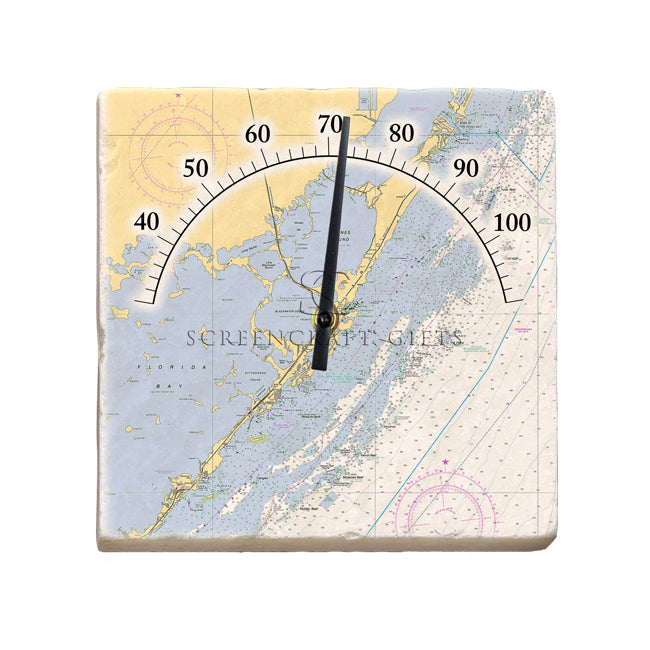Key Largo, FL  - Marble Thermometer