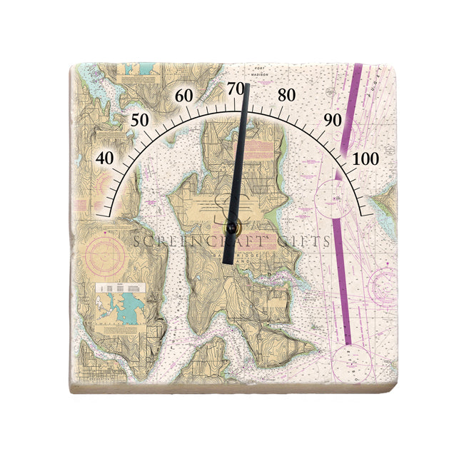 Bainbridge Island, WA -  Marble Thermometer