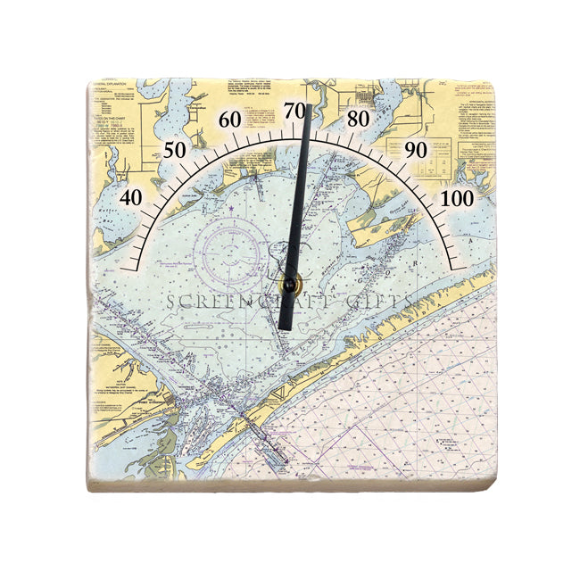 Matagorda Bay, TX- Marble Thermometer