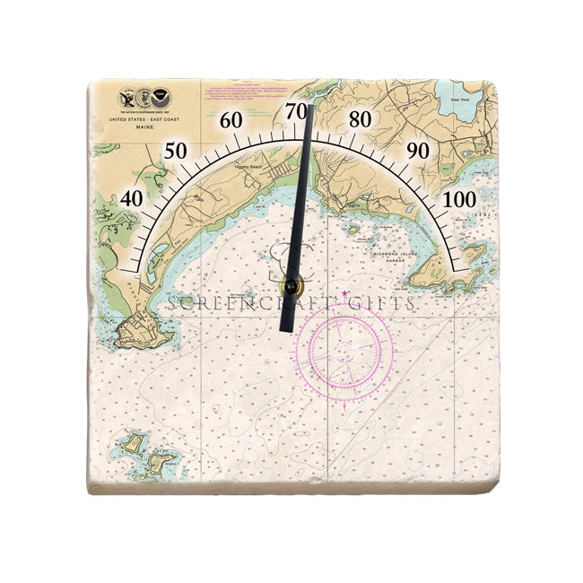 Scarborough, ME  - Marble Thermometer