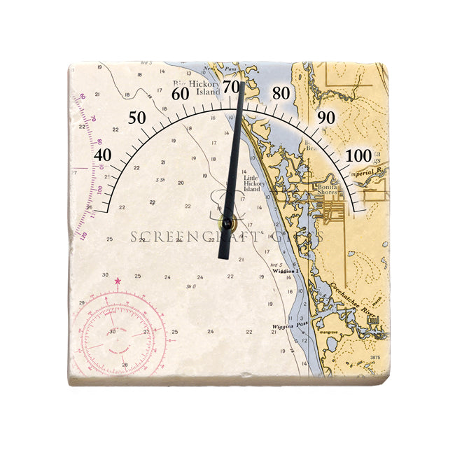 Bonita Springs, FL - Marble Thermometer