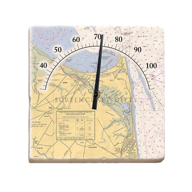 Cape Henlopen, DE- Marble Thermometer