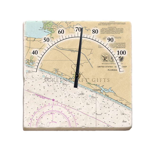 Inlet Beach, FL-  Marble Thermometer