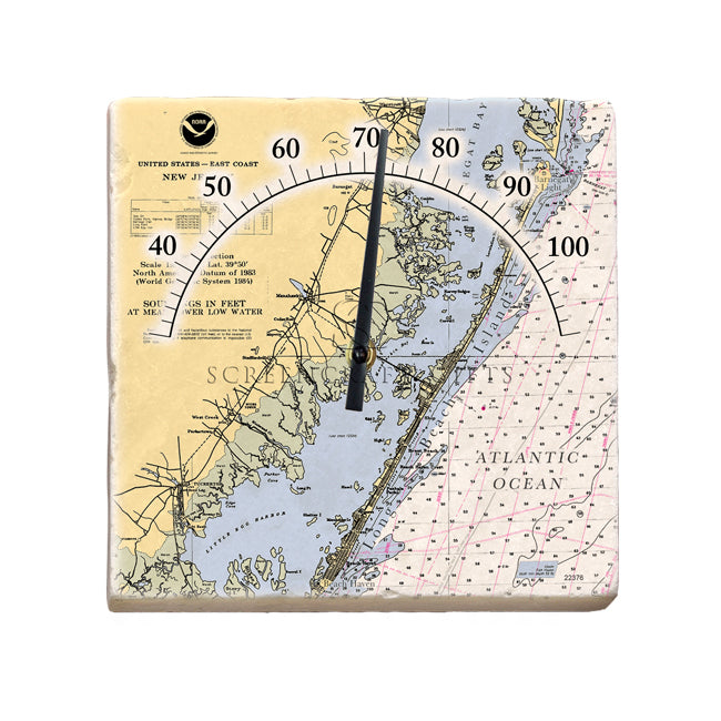 Long Beach Island, NJ- Marble Thermometer