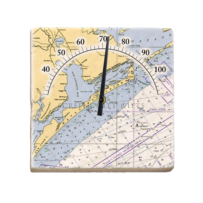 Matagorda Island, TX- Marble Thermometer