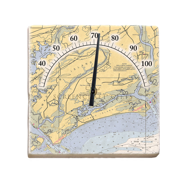 Kiawah Island, SC- Marble Thermometer