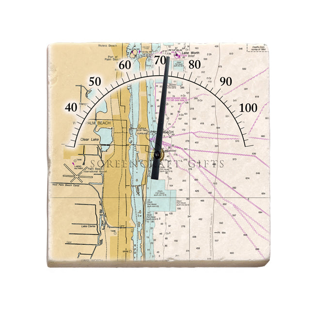 West Palm Beach, FL- Marble Thermometer