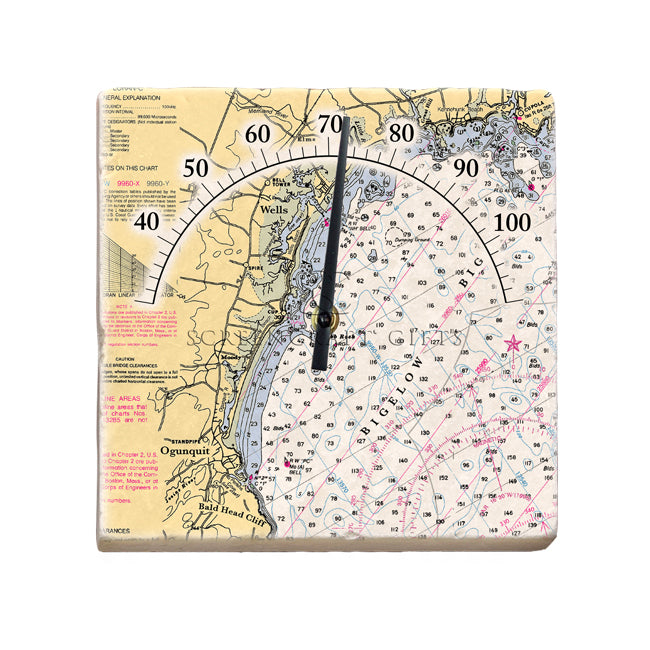 Wells Beach, ME - Marble Thermometer