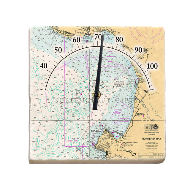 Monterey, CA -  Marble Thermometer