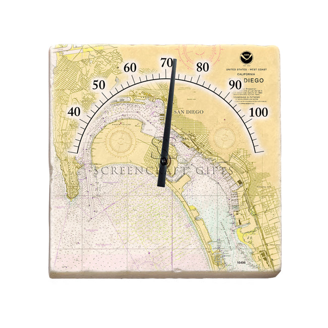 San Diego, CA -  Marble Thermometer
