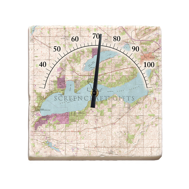Lake Geneva, WI - Marble Thermometer