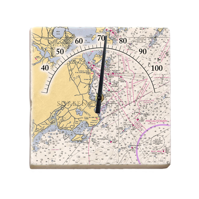 Cape Elizabeth, ME - Marble Thermometer