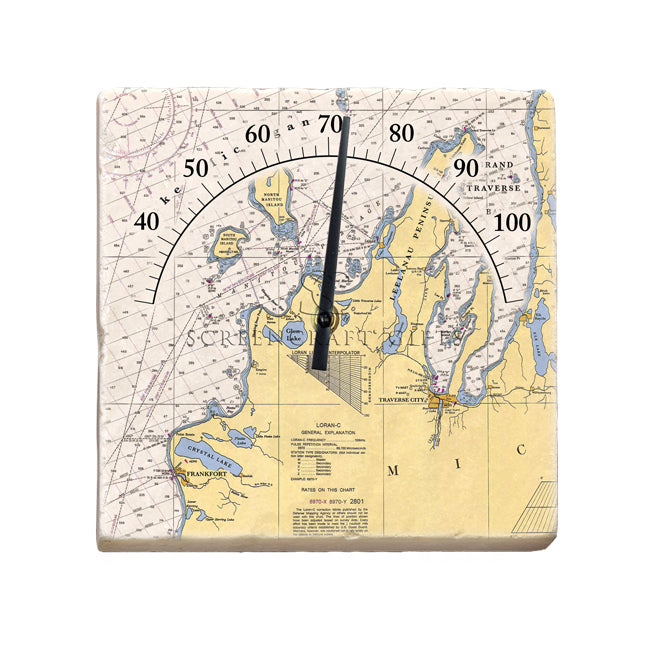 Traverse City, MI -  Marble Thermometer