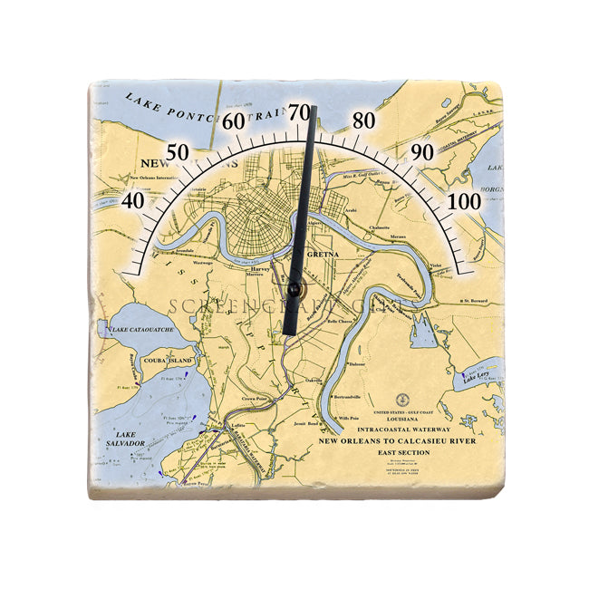 New Orleans, LA- Marble Thermometer