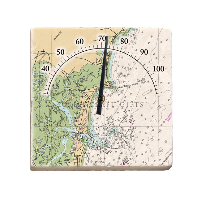 Hampton, NH  - Marble Thermometer