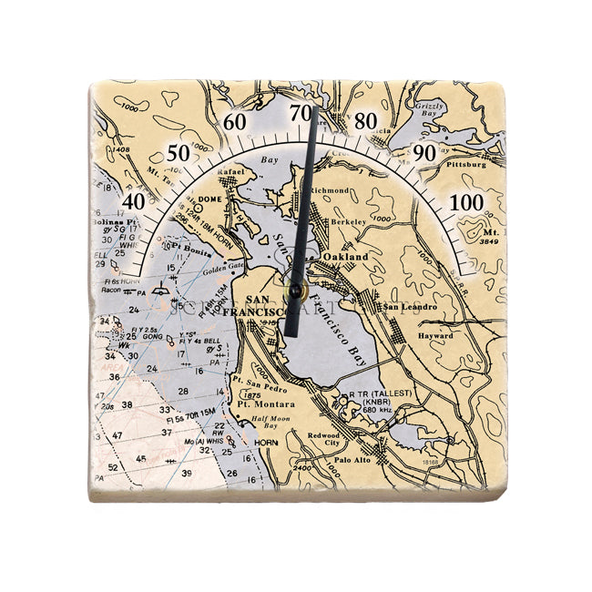 San Francisco, CA -  Marble Thermometer