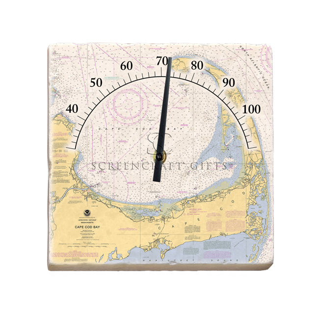 Cape Cod, MA - Marble Thermometer