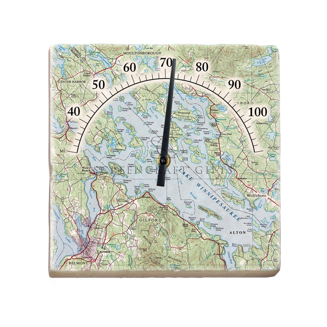 Lake Winnipesaukee, NH -  Marble Thermometer