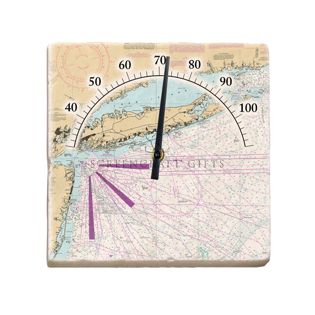 Long Island, NY  - Marble Thermometer