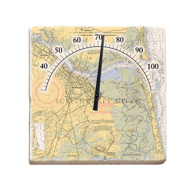 Newburyport, MA - Marble Thermometer