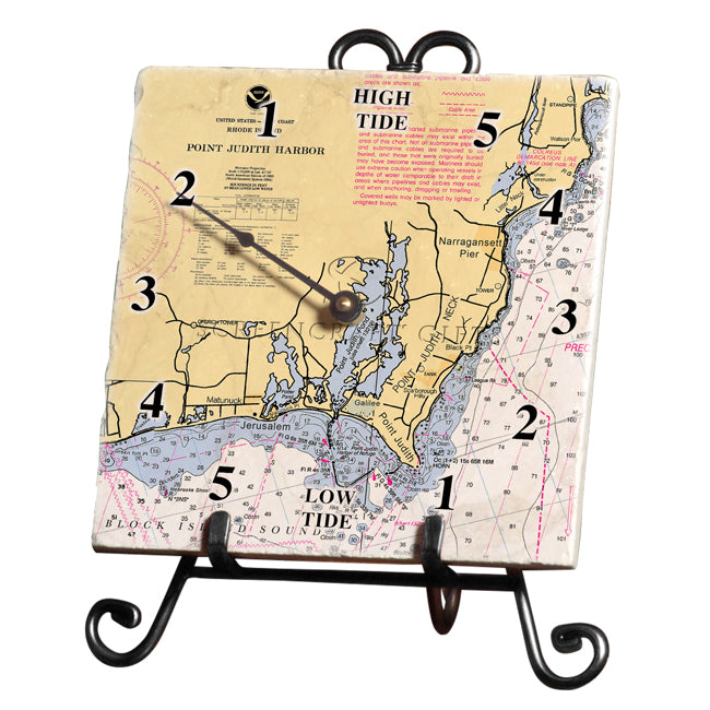 Point Judith, RI - Marble Tide Clock