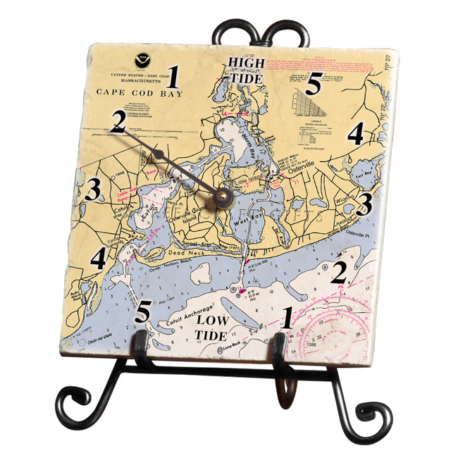 Osterville, MA - Marble Tide Clock