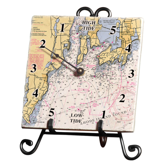 Narragansett Bay- Marble Tide Clock